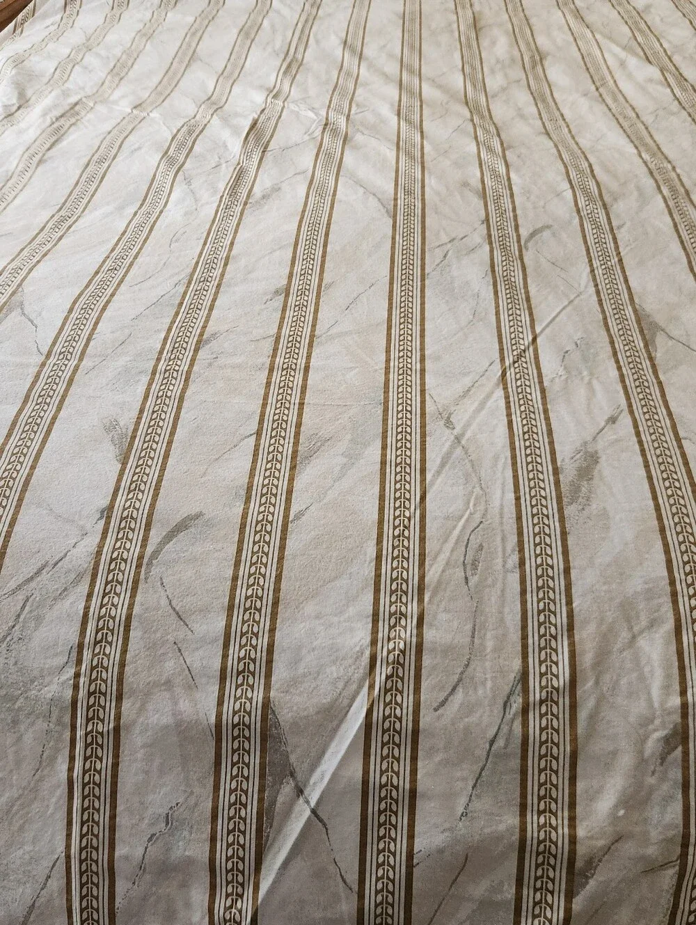 WAMSUTTA King Flat Sheet Striped 100% Cotton Made USA Home Bedding
